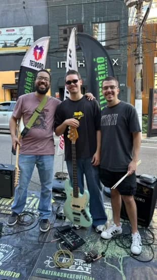 Suco Digital na rua com o equipamento